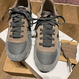 Gray and Tan Sneakers